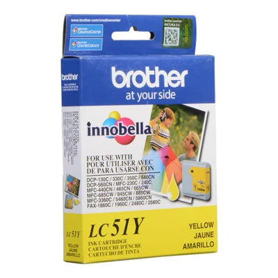 Brother LC51Y Yellow Inkjet Cartridge