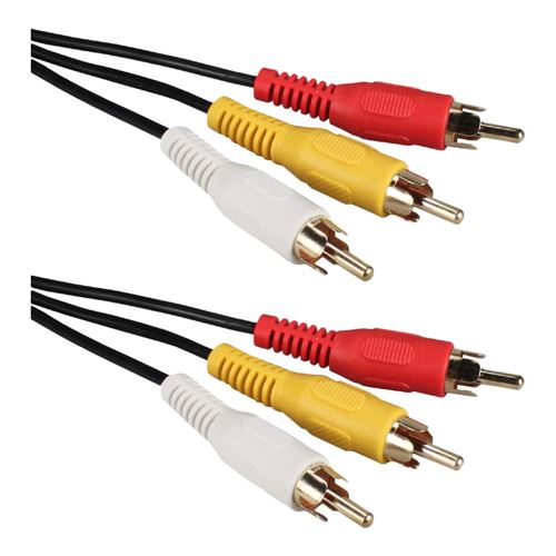 QVS 25 ft. Triple-RCA Composite Audio & Video Cable