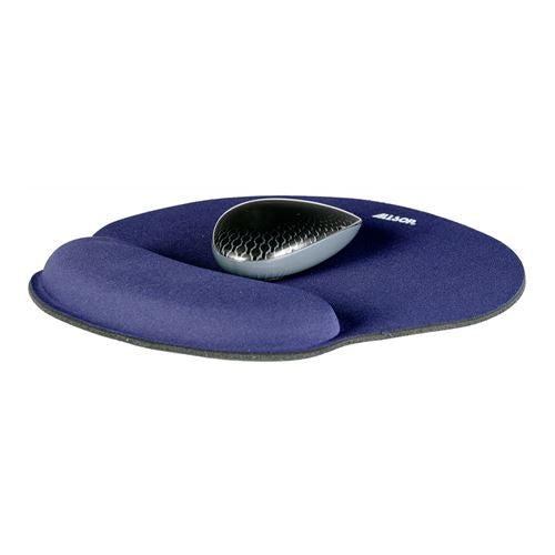 Allsop Memory Foam Mouse Pad with Wrist Rest Blue