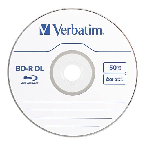 Verbatim BD-R 6x 50 GB/270 Minute Disc 10-Pack Cake Box