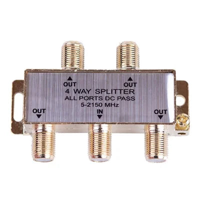 Just Hook It Up 4 Way Satellite 2GHz Coax Splitter