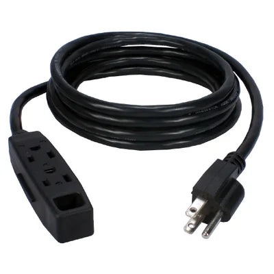 QVS 6 ft. 3-Outlet Power Extension Cord