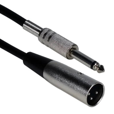 QVS 6 ft. XLR Male to 1/4" Male Audio Cable