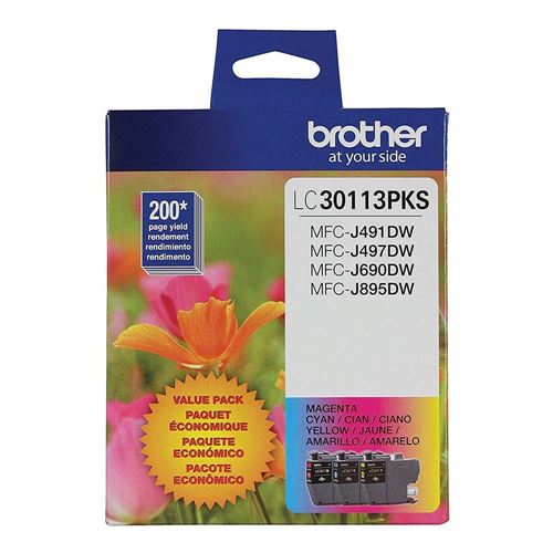 Brother LC3011 Color Ink Cartridge 3-Pack