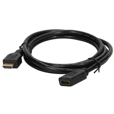 HDMI Male to HDMI Female Extension Cable 6 ft. - Black