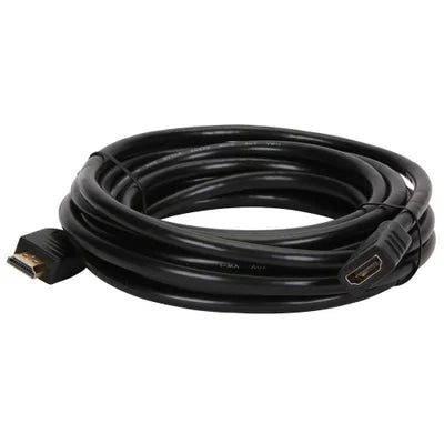 HDMI Male to HDMI Female Extension Cable 15 ft. - Black