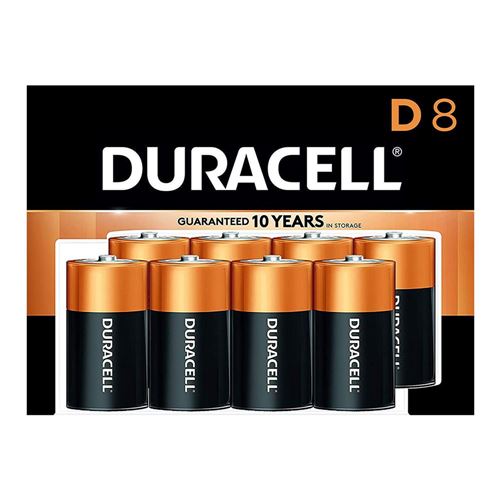 Duracell CopperTop D Alkaline Battery - 8 Pack