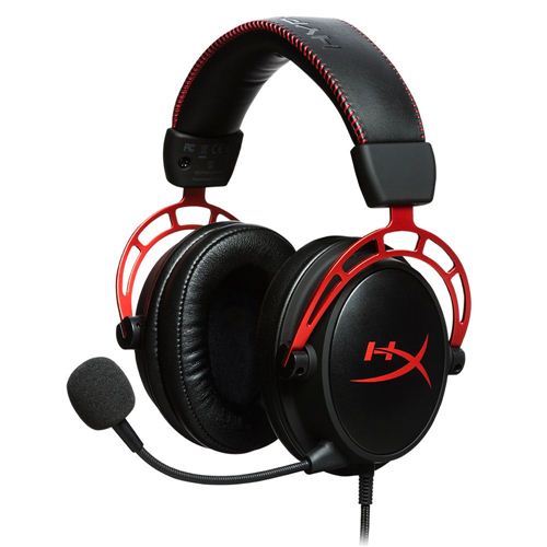 HyperX Cloud Alpha Gaming Headset; Noise-Cancelling, Detachable Headset Cable, Memory Foam Headband, In-line Audio Control, Detachable Noise-cancelling Microphone