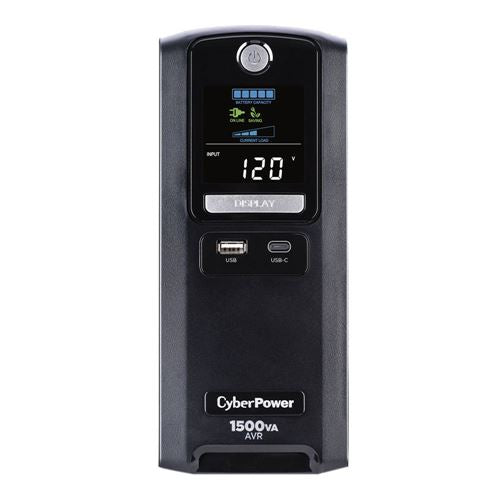CyberPower Systems Battery Back-up UPS (LX1500GUS ); 1500 VA, 900 W, 120 V; 10 Outlets; Automatic Voltage Regulation; GreenPower UPS Technology