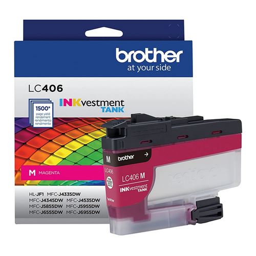 Brother LC406M Standard Yield Magenta INKvestment Tank Ink Cartridge