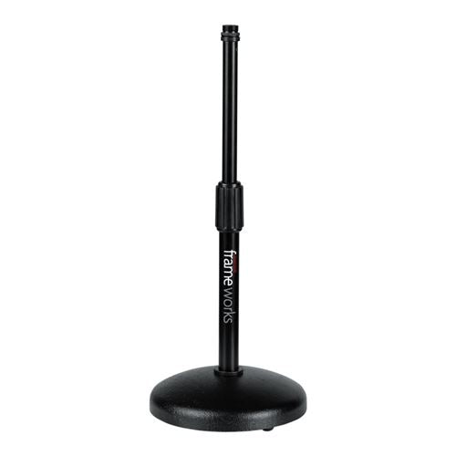 Gator Frameworks Desktop Microphone Stand with Round Weighted Base & Adjustable Height