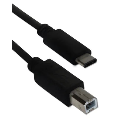 QVS 3.3 ft. USB-C to USB-B Data Cable