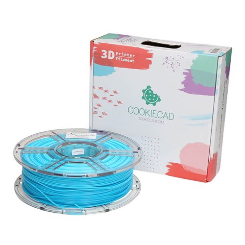 Cookiecad 1.75mm PLA Silk 3D Printer Filament Dual Color Color 1.0 kg (2.2 lbs.) Spool - Blue Ombre; Dimensional Accuracy +/- 0.03mm, Fits Most FDM/FFF Printers, Odor Free, Clog Free