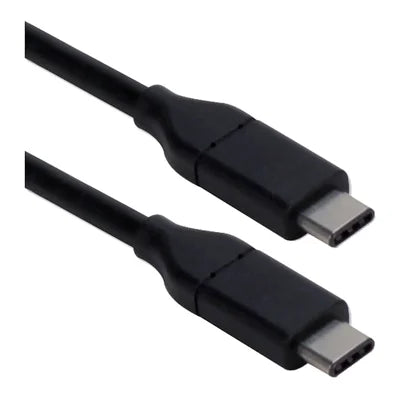 QVS USB Type-C 2.0 Sync & Charger Cable (Black) - 1 Meter