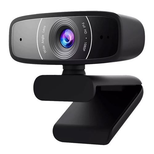 ASUS C3 1080p HD USB Webcam; Beamforming Microphone, Tilt-adjustable, 360 Degree Rotation; Wide Field of View, Compatible with Skype, Microsoft Teams and Zoom