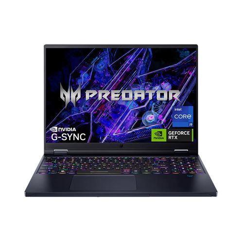 Acer Predator Helios 16 PH16-72-9110 16" Gaming Laptop Computer - Abyssal Black; Intel Core i9 14th Gen 14900HX 1.6GHz Processor; NVIDIA GeForce RTX 4080 12GB GDDR6; 32GB DDR5-5600 RAM; 2TB Solid State Drive