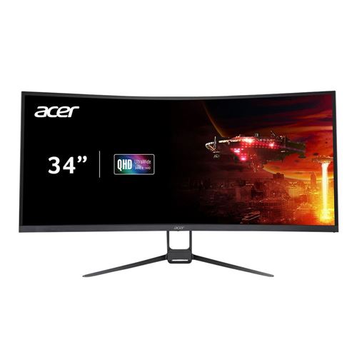 Acer Nitro EDA343CUR 34" 2K WQHD (3440 x 1440) 100Hz Curved Screen Monitor; AMD FreeSycn Premium; HDR; HDMI DisplayPort; On-screen controls
