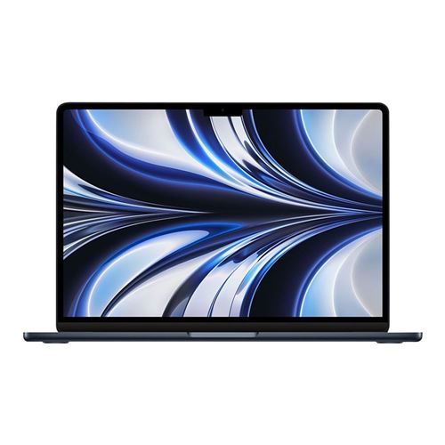 Apple MacBook Air 13" MLY43LL/A (mid 2022) 13.6" Laptop Computer - Midnight; Apple M2 8-Core CPU; 8GB Unified Memory; 512GB Solid State Drive; 10-Core GPU/16-Core Neural Engine